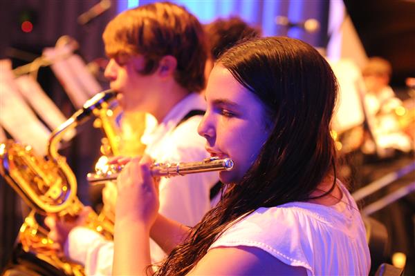 Students performing at the 2023-2024 All County Jazz Concert